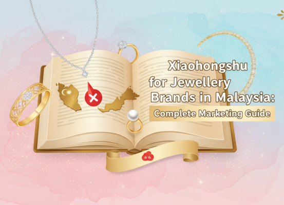 Blog banner titled 'Xiaohongshu for Jewellery Brands in Malaysia: Complete Marketing Guide'.