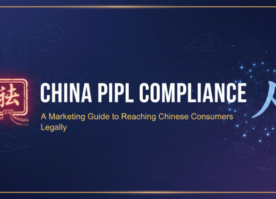 Blog banner with 'China PIPL Compliance: A Marketing Guide' title on a red background.