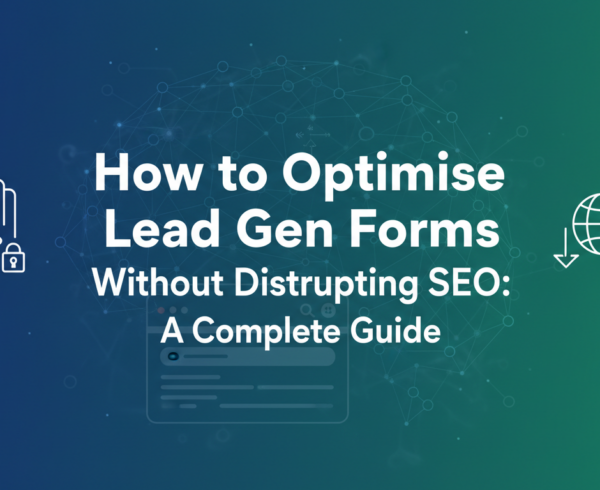 Blog banner with title 'How to Optimise Lead Gen Forms Without Disrupting SEO: A Complete Guide'