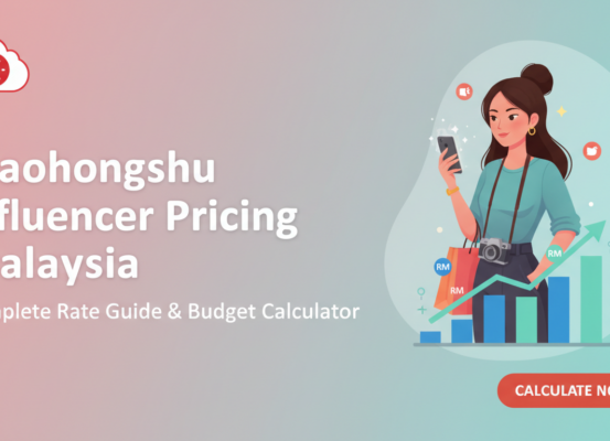 Blog banner with title 'Xiaohongshu Influencer Pricing Malaysia: Complete Rate Guide & Budget Calculator' in bold text.