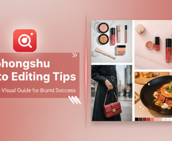 Blog banner with 'Xiaohongshu Photo Editing Tips' in bold against a sleek, modern design.