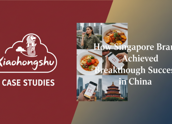 Banner titled 'Xiaohongshu Case Studies: Singapore Brands' Success in China'