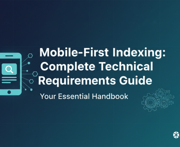 Banner with 'Mobile-First Indexing: Complete Technical Requirements Guide' title
