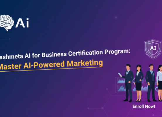 Banner with the title 'Hashmeta AI for Business Certification Program: Master AI-Powered Marketing' in bold text.
