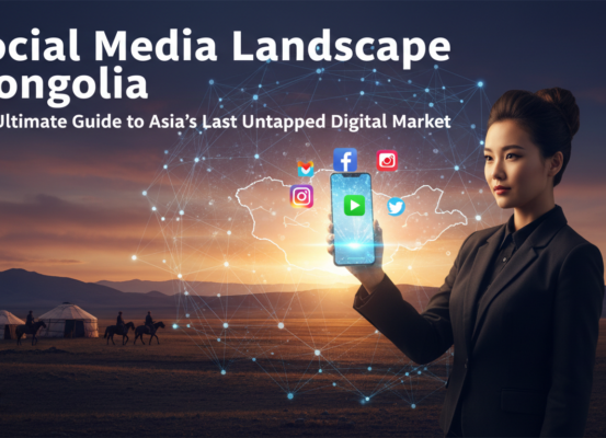 Banner with the title 'Social Media Landscape Mongolia: The Ultimate Guide to Asia's Last Untapped Digital Market'