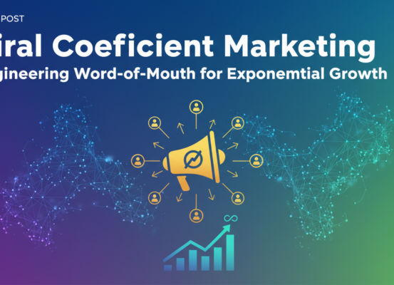 Banner with title 'Viral Coefficient Marketing: Engineering Word-of-Mouth for Exponential Growth'
