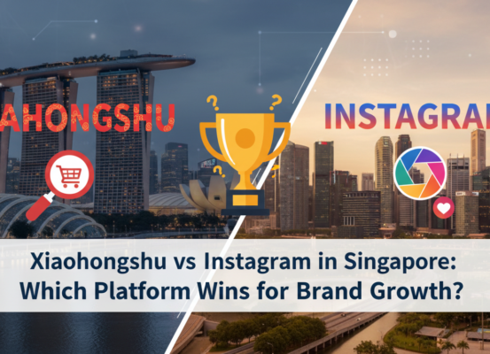 Banner with title 'Xiaohongshu vs Instagram in Singapore: Which Platform Wins for Brand Growth?'