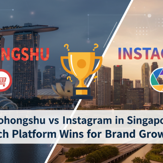 Banner with title 'Xiaohongshu vs Instagram in Singapore: Which Platform Wins for Brand Growth?'
