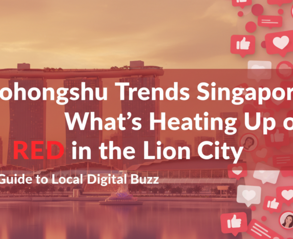 Banner with 'Xiaohongshu Trends Singapore: What's Heating Up on RED in the Lion City'