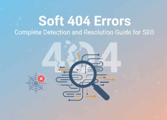 Blog banner titled 'Soft 404 Errors: Complete Detection and Resolution Guide for SEO'