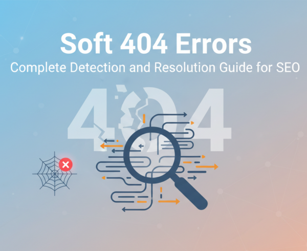 Blog banner titled 'Soft 404 Errors: Complete Detection and Resolution Guide for SEO'