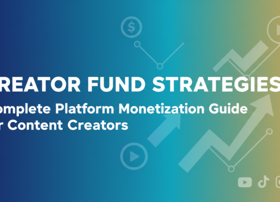Blog banner with 'Creator Fund Strategies' title, vibrant modern design