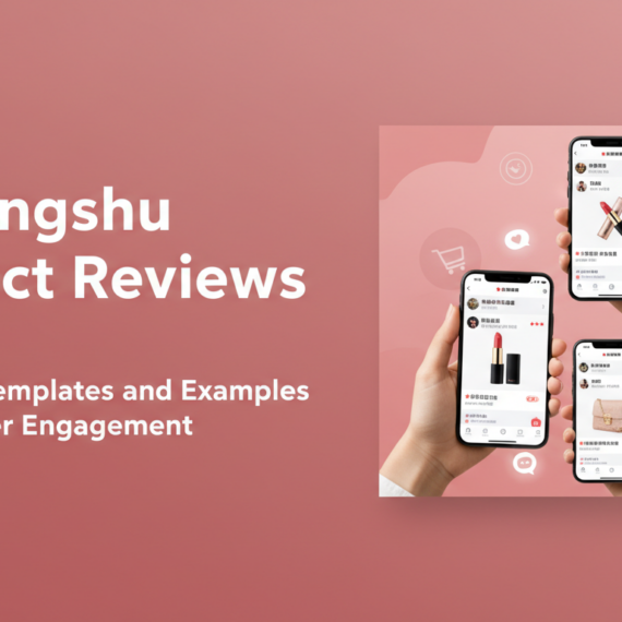 Blog banner with title 'Xiaohongshu Product Reviews: Proven Templates and Examples for Higher Engagement' on a sleek, modern design.
