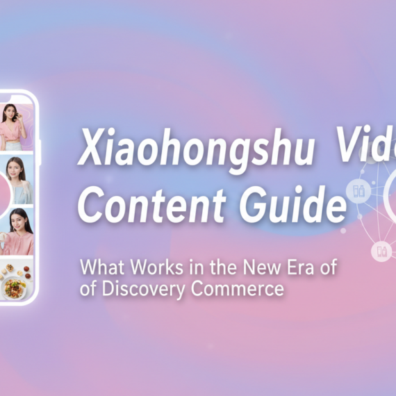 Blog banner with 'Xiaohongshu Video Content Guide' title, modern design.