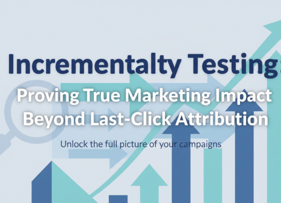 Banner with 'Incrementality Testing: Proving True Marketing Impact Beyond Last-Click Attribution' title