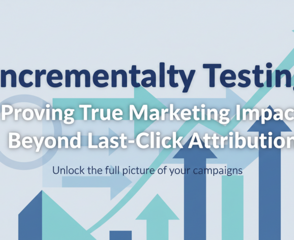 Banner with 'Incrementality Testing: Proving True Marketing Impact Beyond Last-Click Attribution' title