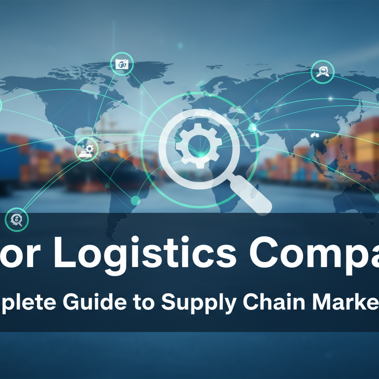 Banner with 'SEO for Logistics Companies: Complete Guide to Supply Chain Marketing'