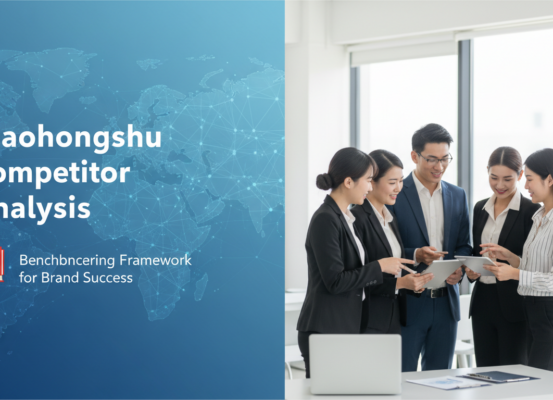 Banner with text 'Xiaohongshu Competitor Analysis: Benchmarking Framework for Brand Success'