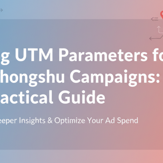 Banner with the title 'Using UTM Parameters for Xiaohongshu Campaigns: A Practical Guide' on a tech-themed background.
