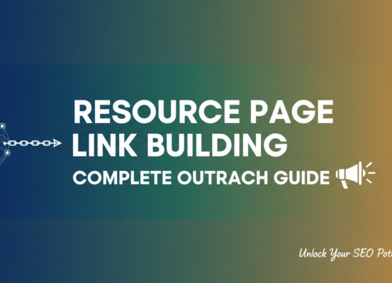 Banner with title 'Resource Page Link Building: Complete Outreach Guide'