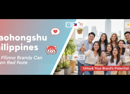 Banner with title 'Xiaohongshu Philippines: How Filipino Brands Can Win on Red Note' in bold font.