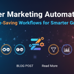 Banner with 'Zapier Marketing Automations: 50 Time-Saving Workflows for Smarter Growth' title