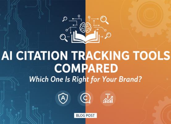 Blog banner with title 'AI Citation Tracking Tools Compared: Which One Is Right for Your Brand?'