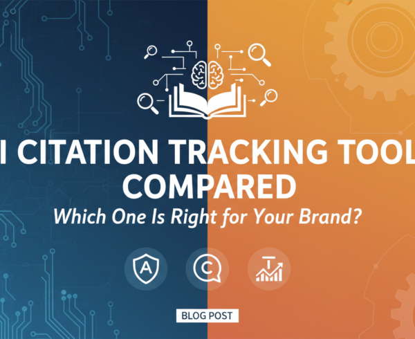 Blog banner with title 'AI Citation Tracking Tools Compared: Which One Is Right for Your Brand?'