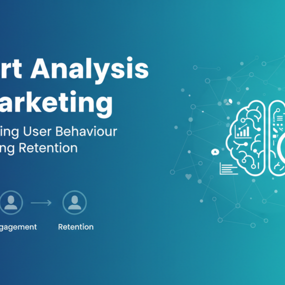 Blog banner with title 'Cohort Analysis for Marketing' and graphics of charts and users.