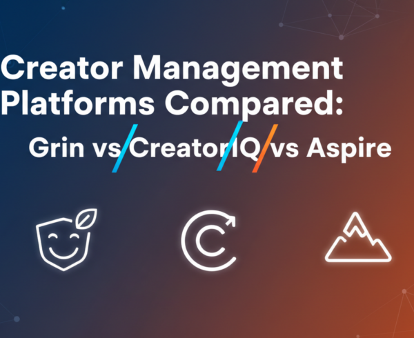 Blog banner with title 'Creator Management Platforms Compared: Grin vs CreatorIQ vs Aspire'