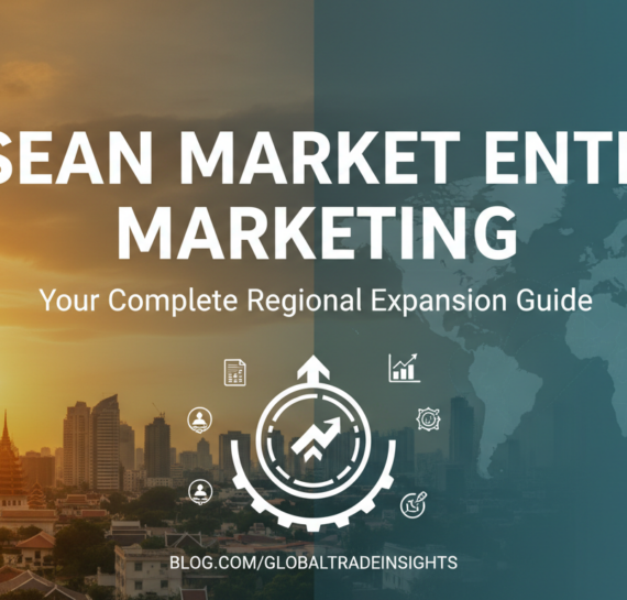 ASEAN Market Entry Marketing banner with regional expansion guide theme