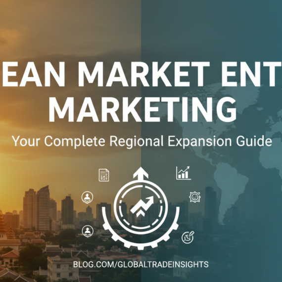 ASEAN Market Entry Marketing banner with regional expansion guide theme
