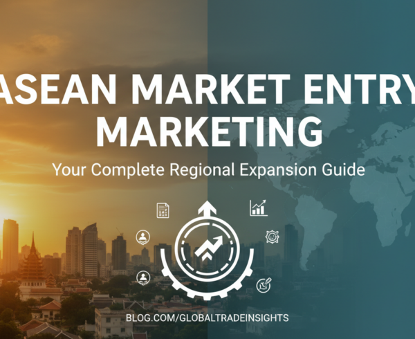 ASEAN Market Entry Marketing banner with regional expansion guide theme