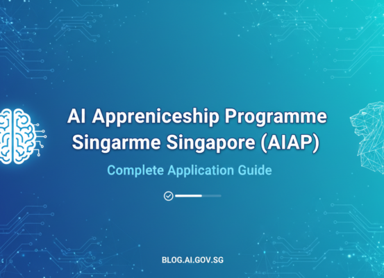 Banner with 'AI Apprenticeship Programme Singapore: Complete Application Guide' in bold text