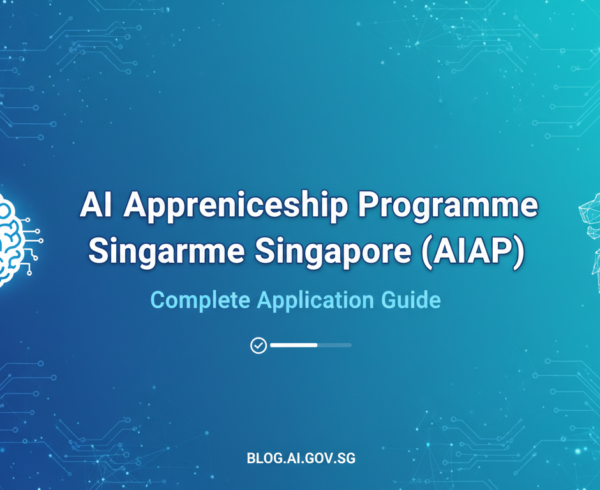 Banner with 'AI Apprenticeship Programme Singapore: Complete Application Guide' in bold text
