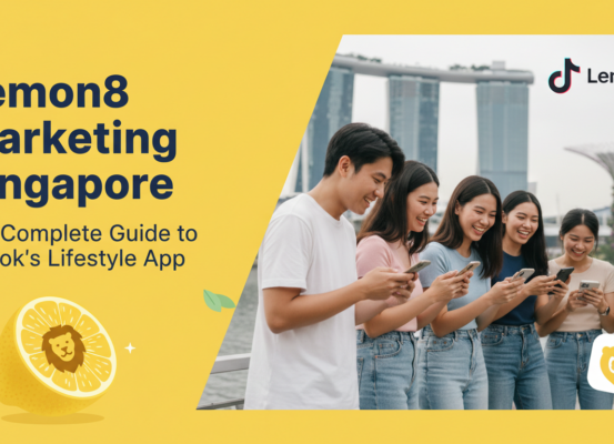 Banner with 'Lemon8 Marketing Singapore: The Complete Guide to TikTok's Lifestyle App' title on a vibrant, modern design.