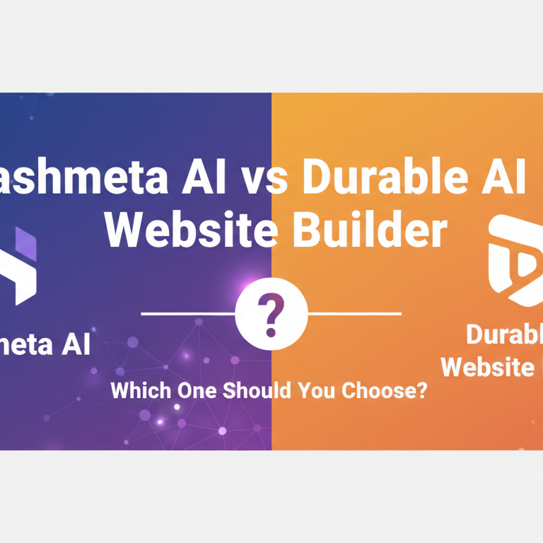Banner with title 'Hashmeta AI vs Durable AI Website Builder: Which One Should You Choose?'