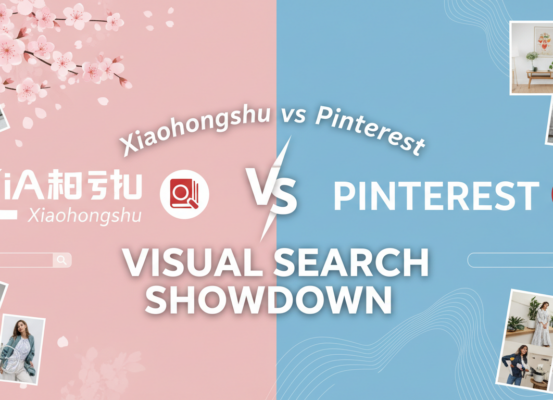 Banner with 'Xiaohongshu vs Pinterest: Visual Search Showdown' title in bold.