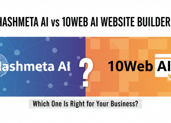 Blog banner with title: Hashmeta AI vs 10Web AI Website Builder: Which One Is Right?