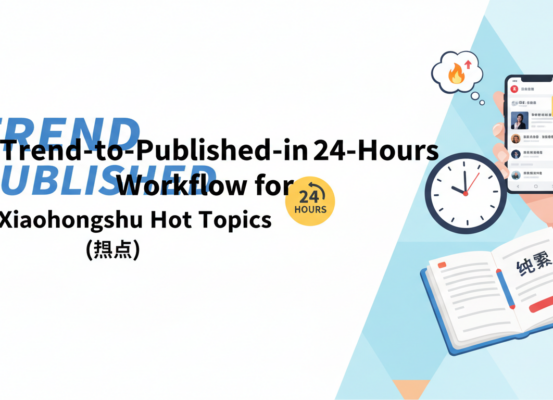 Banner with 'A Trend-to-Published Workflow for Xiaohongshu Hot Topics' title