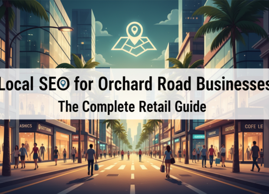Banner with 'Local SEO for Orchard Road Businesses: The Complete Retail Guide' title