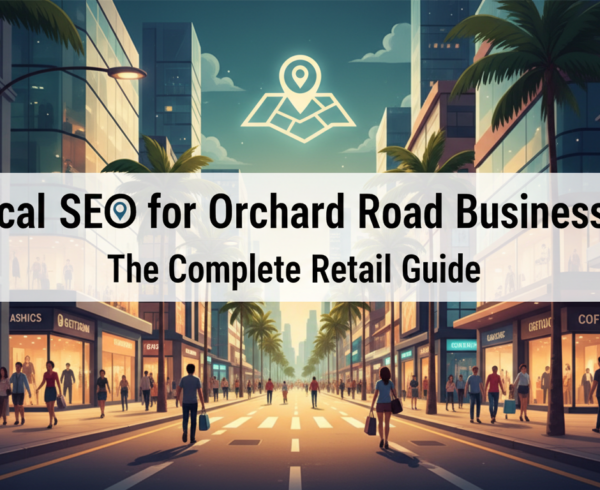 Banner with 'Local SEO for Orchard Road Businesses: The Complete Retail Guide' title