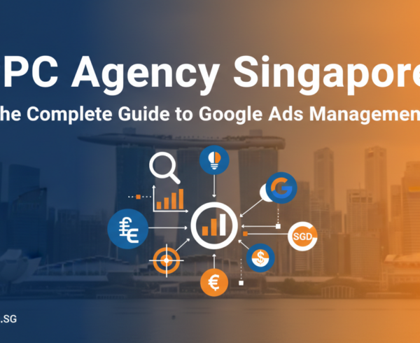 Banner with 'PPC Agency Singapore: The Complete Guide to Google Ads Management' title on a professional background.