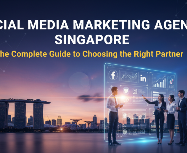 Banner with 'Social Media Marketing Agency Singapore: The Complete Guide to Choosing the Right Partner' title.