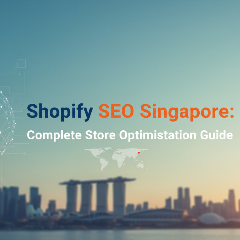 Blog banner with 'Shopify SEO Singapore: Complete Store Optimisation Guide' title