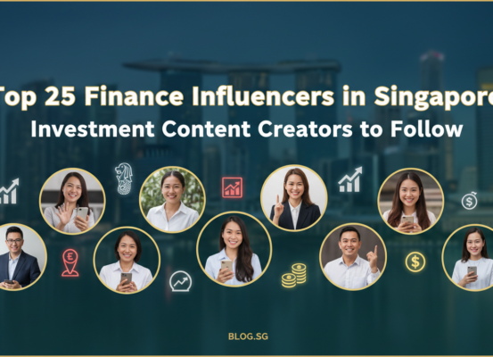 Banner with 'Top 25 Finance Influencers in Singapore' title, financial theme