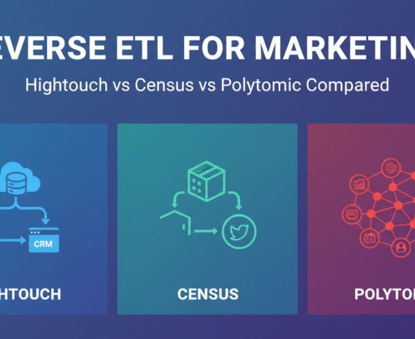 Blog banner with 'Reverse ETL for Marketing: Hightouch vs Census vs Polytomic Compared' title